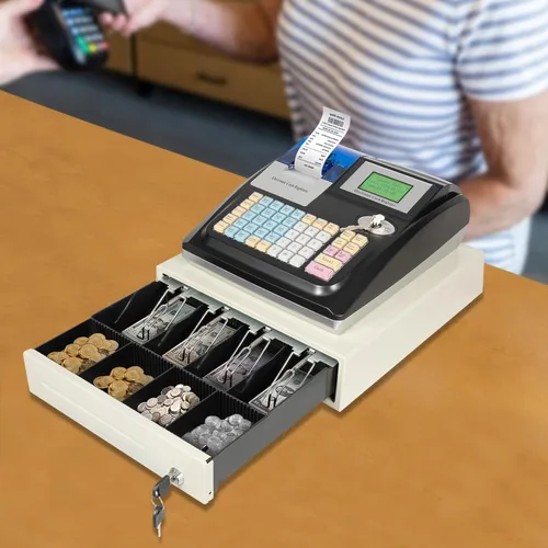 Vista 7 de 48 Llave Sistema Completo Caja Registradora Electrónica POS Sistema de Gestión de Caja Registradora Electrónica con Llave Negro