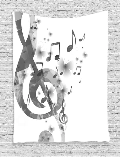 Vista 3 de Ambesonne Tapiz para amantes de los perros, siluetas de diferentes razas de perros, Chow Chow Shepherd Pinscher Spaniel, colgante de pared