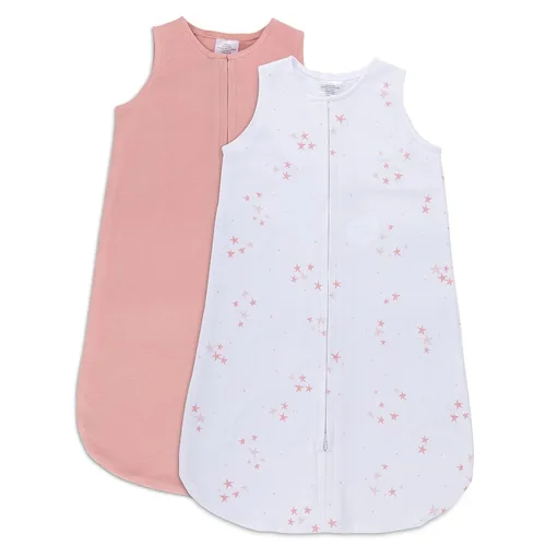 Vista 9 de Ely's & Co. Manta de algodón para bebé, saco de dormir de algodón 0-3,3-6, 6-12, 12-18 meses, juego de 2 unidades para bebé niño y niña, rosa, azul