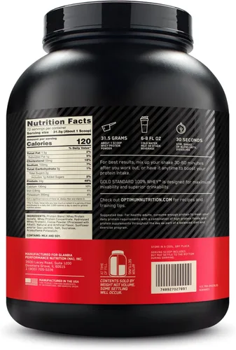 Vista 9 de Optimum Nutrition Estándar dorado 100% Proteína de Suero de Leche en Polvo, Pie de lima, 1.8 Libra