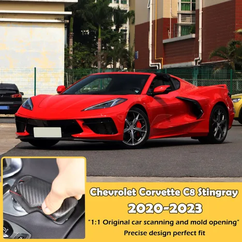 Vista 6 de CHEAYAR Cubierta de la perilla de la palanca de cambios compatible con Corvette C8 Z06 Z51 2020 2021 2022 2023, cubierta de perilla de selector