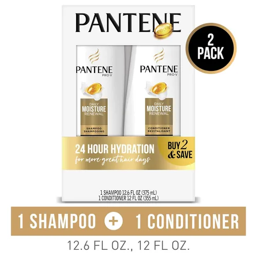 Vista 11 de Pantene Daily Moisture Renewal Duo set, champú de 12.6 onzas y acondicionador de 12 onzas