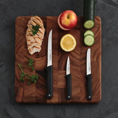 Vista 4 de CAT CORA Cuchillo de pelar, hoja profesional de acero alemán de 4 pulgadas para pelar manzanas, papas, cebollas y adornar, mango ergonómico