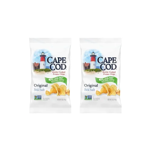 Vista 12 de Cape Cod Papas fritas, chips originales menos grasos, bolsas de aperitivos de 1 oz, 10