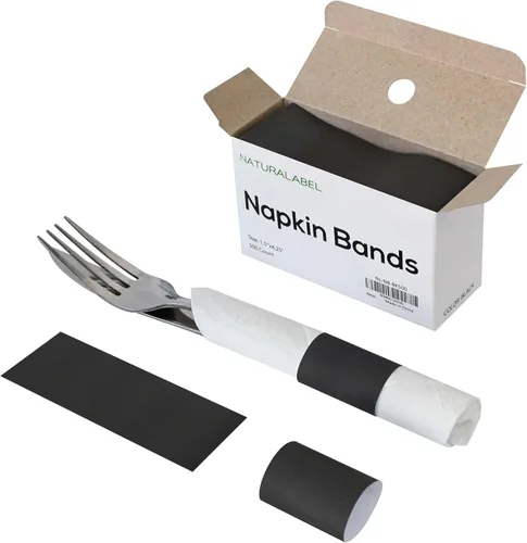 NATURALABEL 500 servilleteros de papel con caja, servilletas autoadhesivas, para comidas familiares, fiestas de cumpleaños, bodas, celebraciones