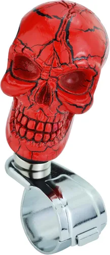 Vista 12 de Volante giratorio con diseño de calavera divertida perilla suicida para la mayoría de vehículos de transmisión automática manual (beige)