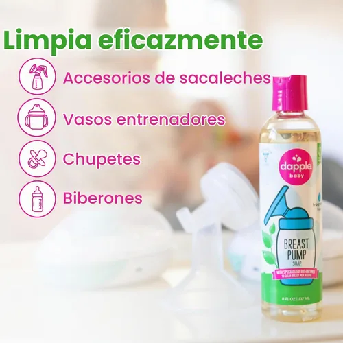 Vista 4 de Dapple Baby - Botella de jabón para extractor de leche - 8 onzas líquidas