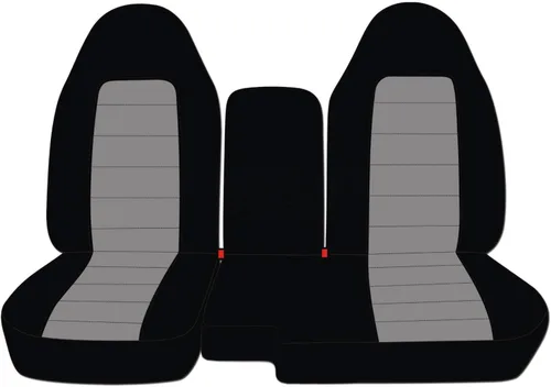 Vista 8 de Totally Covers Compatible con fundas de asiento de camión de dos tonos para Ford Ranger/Mazda Serie B 2004-2012 (banco dividido 60/40) con consola