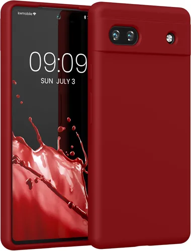 Vista 88 de kwmobile Funda Compatible con Google Pixel 6 Pro - Funda de teléfono de silicona TPU con acabado suave - Azul Arrecife