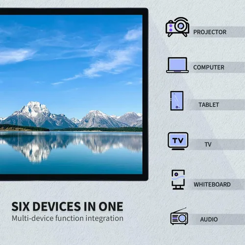Vista 3 de Monitor interactivo de pantalla táctil de 32 pulgadas, tablero inteligente con pantalla 16:9 1080P, pizarra blanca electrónica Win-10, pantalla