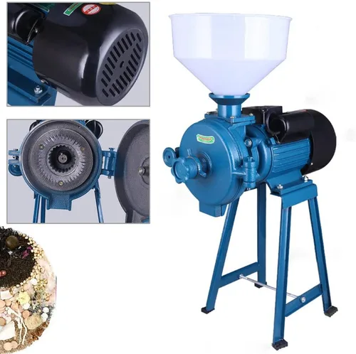 Vista 2 de Grain Grinder Electric Grain Mill Grinder Corn Grinder Feed/Flour Mill Cereals Grain Corn Wheat Mill with Funnel 110V 1500W
