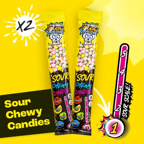 Vista 9 de Brain Blasterz Paquete variado de caramelos súper ácidos MEGA, caja de caramelos ácidos con 22 piezas, caramelos navideños, paquete variado