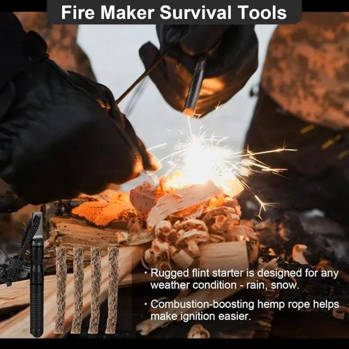 Vista 5 de Llave de barrena de mano Bushcraft Equipo y herramientas Bushcraft Llave de colonos Herramientas de supervivencia Taladro de madera de ojo escocés