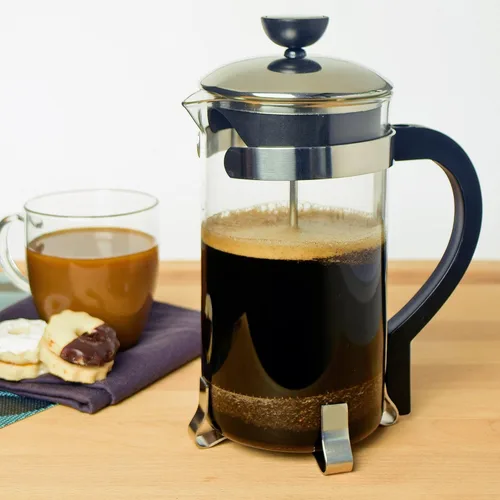 Vista 5 de Primula, prensa francesa clásica para 8 tazas de café, con manija negra, Transparente