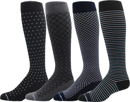 Vista 11 de Dr. Motion 4 pares de calcetines de compresión para hombre, terapéuticos, graduados, de compresión, ideales para todos los días