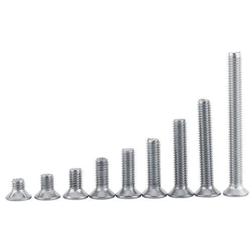 Vista 2 de Tornillos de máquina M3, 9 tipos M3 de cabeza plana, acero inoxidable SS304 de cabeza plana de acero inoxidable SS304 (M3 x 12)