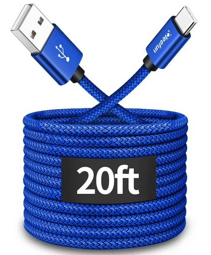 Vista 8 de CLEEFUN Cable largo USB C de 20 pies, cable de carga USB a USB-C, cable de carga tipo C de 20 pies para iPhone 16 serie 15, serie Samsung Galaxy