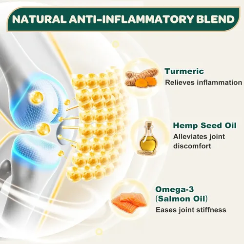 Vista 3 de Glucosamina para perros, suplemento de cadera y articulaciones para perros con condroitina, MSM, cúrcuma, omega-3 y calcio, la glucosamina