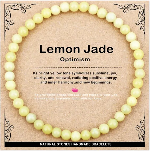 Vista 22 de AD Beads 4mm6mm8mm10mm Handmade Bracelet - Natural Gemstone for Peace and Tranquility - Meditation, Yoga, Healing and Energy Gift for Unisex