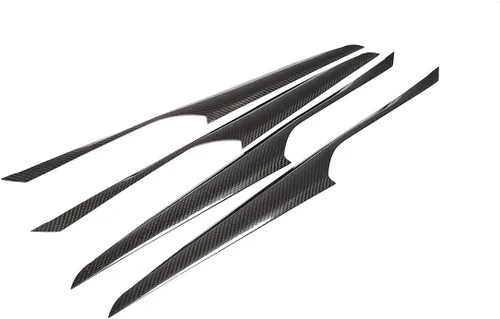 Vista 2 de 100% fibra de carbono real decoración de puerta interior panel cubierta recorta 4 unids para BMW X3 G01 X4 G02 2018-2021