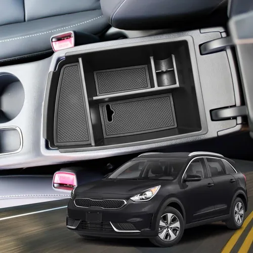 YEE PIN Kia Niro - Organizador de consola central – Bandeja de almacenamiento para consola de reposabrazos para accesorios Kia Niro 2016 2017 2018