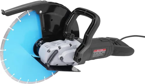 Sierra de hormigón eléctrica de 14 pulgadas, cortador de energía de 3000 W, sierra circular con profundidad de corte de 5.31 pulgadas, sierras de