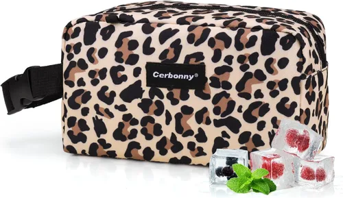 Vista 22 de Bolsa de almuerzo mini enfriadora Cerbonny, bolsa de almuerzo congelable y bolsa de snacks, bolsa aislada para viaje/trabajo/escuela, lonchera mini
