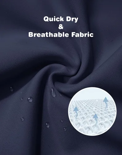 Vista 6 de MAGNIVIT Traje de baño para hombre, color liso, básico, largo, deportivo, con bolsillos