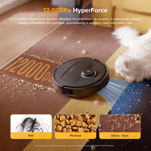 Vista 2 de roborock Qrevo S5V Robot Vacuum and Mop, FlexiArm Edge Mopping, 12,000Pa