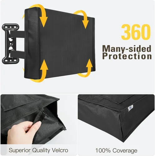 Vista 5 de Mounting Dream Funda de TV para exteriores resistente a la intemperie con cubierta inferior para TV de 30 a 32 pulgadas, protectores de pantalla