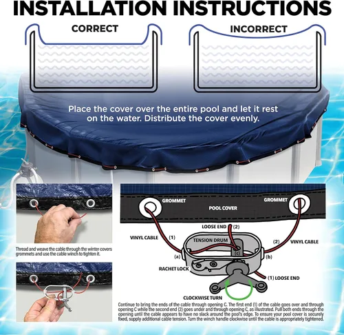 Vista 2 de Cubierta redonda de 18 pies para piscinas sobre el suelo, cubierta de piscina sobre el suelo, cubierta de piscina, cubierta de piscina de invierno