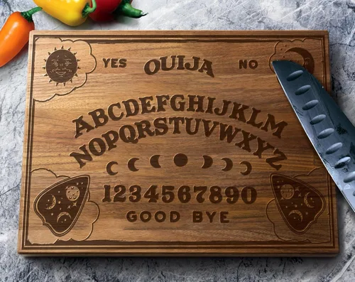 Ouija Board Cutting Board - Walnut - Maple - Cherry Wood - Engraved Cutting Board - Personalized Housewarming Gift - Unique Gift Ideas