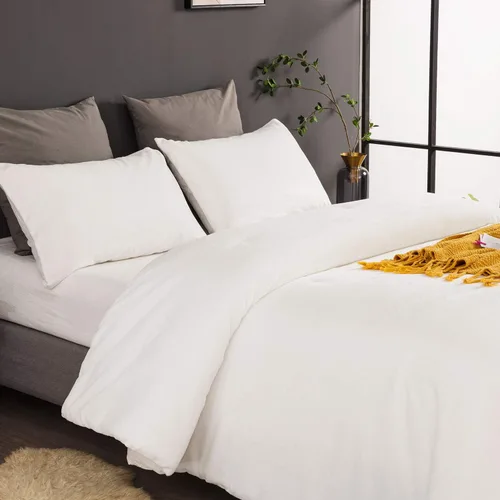 Vista 126 de CLOTHKNOW Juego de edredón de 3 piezas a cuadros color beige óxido, tamaño Full, juego de ropa de cama de cuadros edredón terracota con 2 fundas