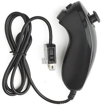SIBIONO -Controlador Nunchuck para Nintendo WiiWii U Videojuego. (Negro)