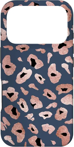 Vista 30 de Rose Leopard Print Blue Cheetah Jaguar Pattern Case for iPhone 17