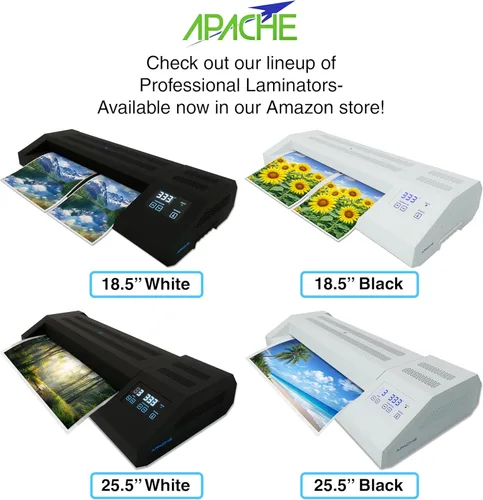 Vista 5 de Apache Paquete de 1000 bolsas de laminado de 5 mil, capacidad para tarjetas de visita de 2 x 3.5 pulgadas (hojas de 2.3 x 3.8 pulgadas), suministros
