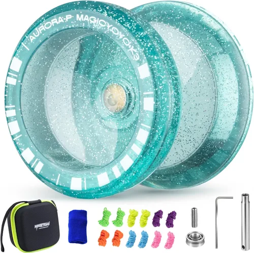 Vista 11 de MAGICYOYO K2 + K3 Ideal Yoyo Gift Set - 2 Packs Responsive & Unresponsive Yoyos for Kids Beginners and Adults, Dual Yo-yos with 12 Strings, Gift