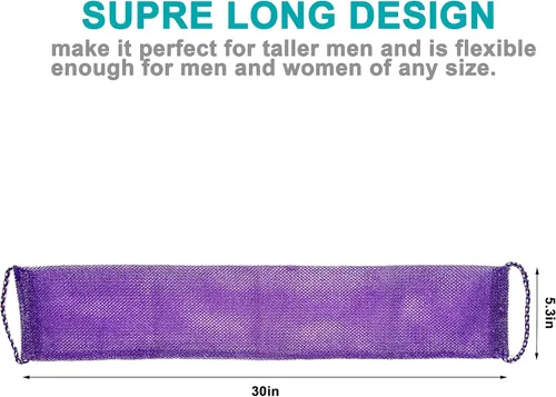 Vista 3 de Red exfoliante africana, 3 piezas súper exfoliante para el hogar, spa, para la ducha, paños de lavado corporal para limpiar profundamente