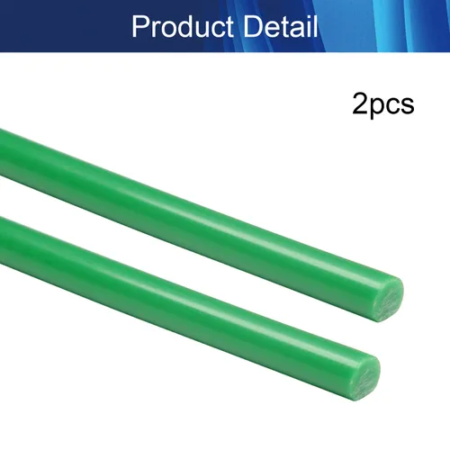 Vista 4 de Aicosineg Varilla redonda de plástico de polioximetileno para proyectos mecánicos de construcción sólida POM verde 1/4 x 39-3/8 pulgadas (D x L) 2