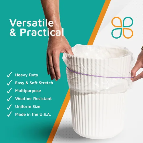 Vista 5 de Gomas de goma PlasticMill - Tamaño #33 - Gomas de color argyle púrpura - 1LB/500