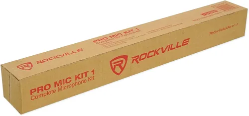 Vista 9 de Rockville Wired Pro Mic Kit 1 - Micrófono de metal de gama alta+soporte para micrófono+bolsa de transporte+cable, negro