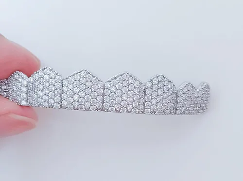 Vista 8 de Hip Hop Jewelry - Dijes de diamante Grillz para hombre, estilo Pandora, diseño de lujo, parrillas, rapero de moda, accesorios de moda, disfraz