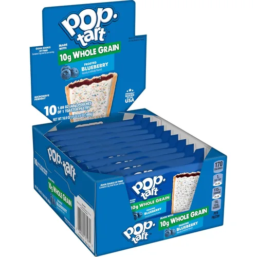 Vista 6 de Pop-Tart hecha con pasteles de grano entero, tostadora, arándano esmerilado, 1.76 onzas (120 unidades)
