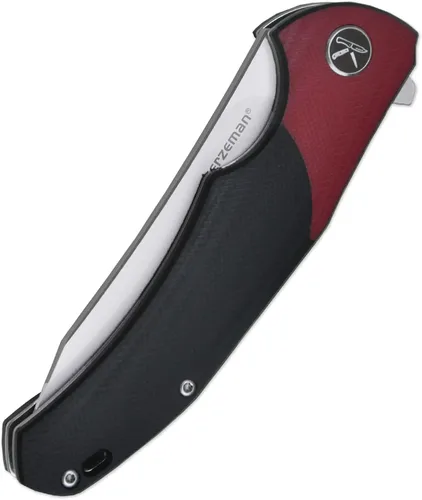 Vista 5 de KERZEMAN Cuchillo plegable de bolsillo, mango D2 de hoja G10 lavado a la piedra de 3.81 pulgadas, bloqueo de forro, cuchillo de bolsillo con clip