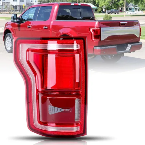 Vista 8 de Conjunto de luz trasera LED compatible con Ford F150 Raptor Lariat Limited Platinum King Ranch 2015 2016 2017 Lado izquierdo del conductor Luz
