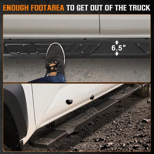 Vista 7 de COMNOVA - Estribos de aluminio compatibles con Chevy Silverado/Sierra 2007-2018 1500 doble cab, 2007-2019 Silverado/Sierra 2500HD 3500HD Extended