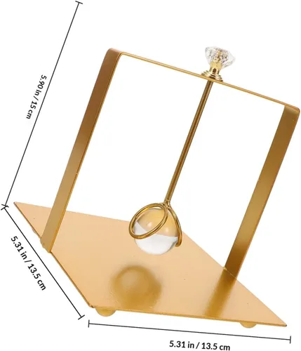 Vista 2 de Housoutil Freestanding Metal Napkin Holder for Dining Table Rustic Iron Napkin Stand with Square Gold Design for Kitchen and Restaurant Use