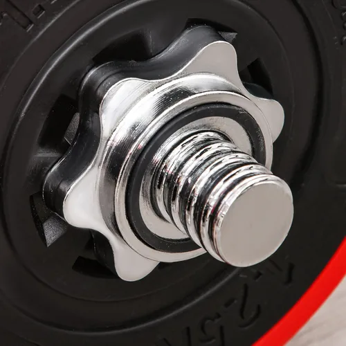 Vista 9 de Soozier Adjustable Dumbbell Set, Convertible to Barbell Weight Set for Home Gym Women and Men Weight Lifting Training.