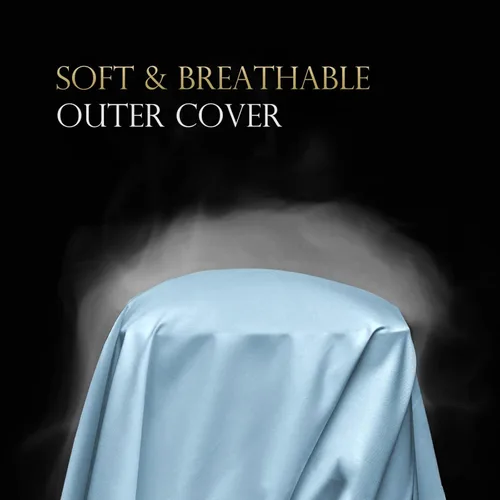Vista 4 de Fundas de almohada curvas refrescantes, rayón derivado de bambú, funda de almohada suave y sedosa transpirable para personas que duermen con calor