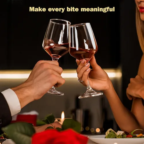 Vista 7 de Copas de vino tinto, juego de 2 copas de vino blanco, copas de vino sopladas a mano de 15 onzas, Copas de vino con tallo largo, perfectas